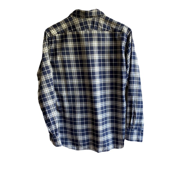 Proper Cloth Button Down Shirt Size 15.5 32.5 Blue Plaid Cotton Twill Preppy Top - Picture 2 of 6